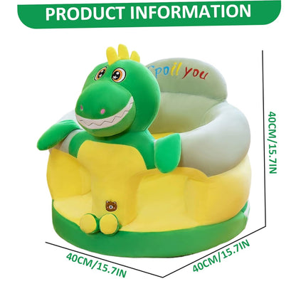 Baby Sit Up Chair, Cute Cartoon Dinosaur Infant Sit Up Chair Plush Baby Sitting Support Sofa for Bedroom, Living Room, Nursery, Apartment, Me Floor Seat for