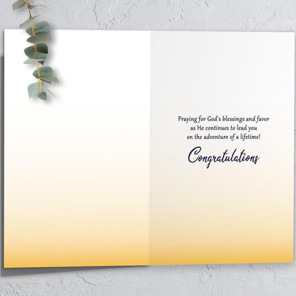 Christian Graduation Card, Religious Inspirational Greeting Card, God Will Be With You Graduate Bible Verse Gift for Christian Graduates
