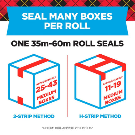 Scotch Heavy Duty Shipping Packaging Tape 3850, Clear, 1.88 in x 54.6 yd (48 mm x 50 m), 2 Pack (2 Rolls), 3.0 Mil Box Sealing Tape