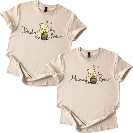 Mama Bear Dada Bear Tee T-Shirt Shirt Honey Bear Family Matching Unisex Gift (Single Item)