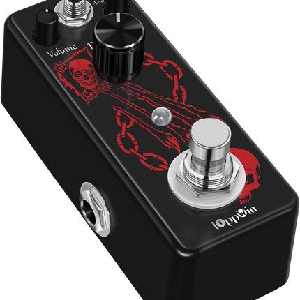 HOLY WAR Heavy Metal Distortion Pedal - 3 Mode (Lo/Hi Boost) True Bypass, Mini Metal Casing, Guitar Effects Pedal
