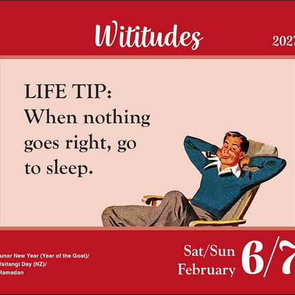 Wititudes 2027 Day-to-Day Calendar: I'm smiling. That alone should scare you.
