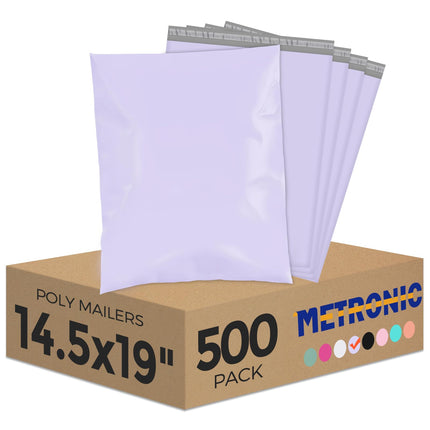 White Poly Mailers 14.5x19 100 Pack, Large Shipping bags Self-Seal Shipping Envelopes, Packaging Envelope for Small Business, Boutique, Clothing