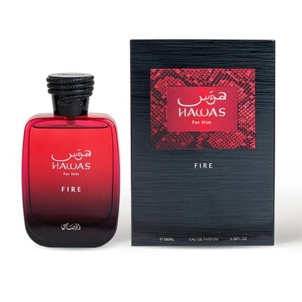 Hawas Fire Eau De Parfum Spray 100ML(3.4 Oz) - Bold Long Lasting Arabian Perfume For Men With A Fiery - photo 2