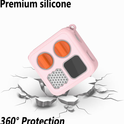 Geiomoo Silicone Case for YOTO Mini (2024 Edition), Soft Flexible Scratch Resistant Protective Cover with Lanyard (Pink)