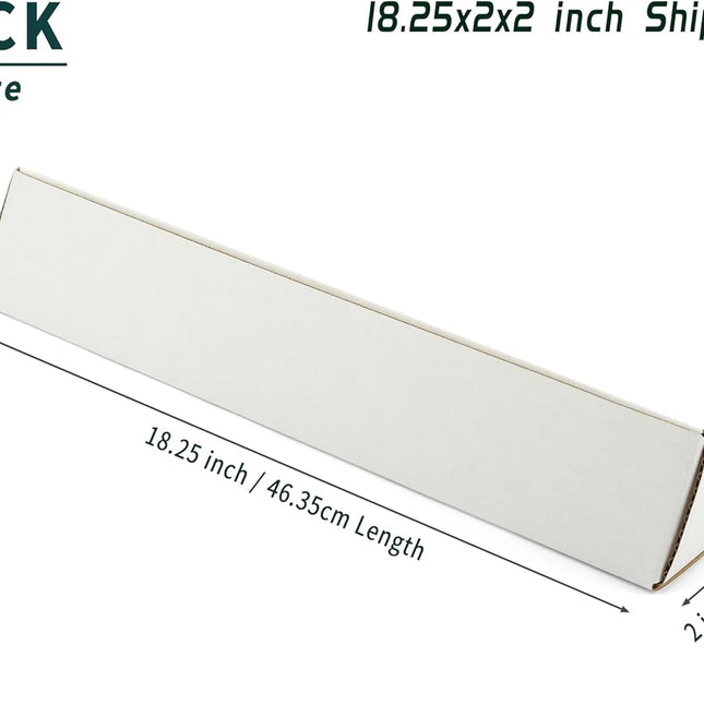 Triangle Corrugated Cardboard Mailing Tubes, 18.25 x 2 x 2 in