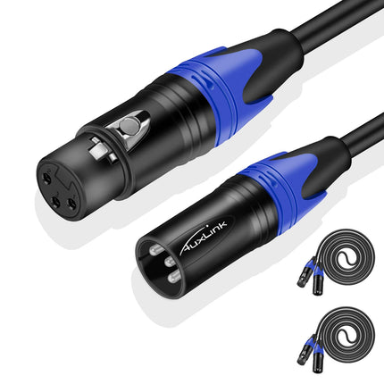 XLR Cable, XLR Microphone Cable Male to Female 25ft 2 Pack