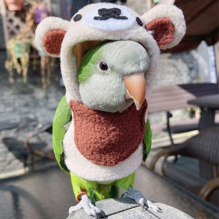 Bird Costume Bird Diaper Flight Suit Bird Bear Shape Bird Clothes Cosplay Photo Prop for Parrots Lovebird Parakeet Cockatiel Small Animals Apparel (Without Diaper,Green-cheeked Conure)