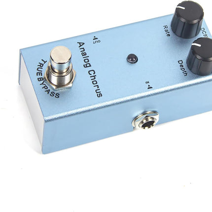 Analog Chorus Electric Guitar Effects Pedal - Mini Size, True Bypass, BBD Chip, Low Noise, Durable Aluminum Alloy, 9V DC Power