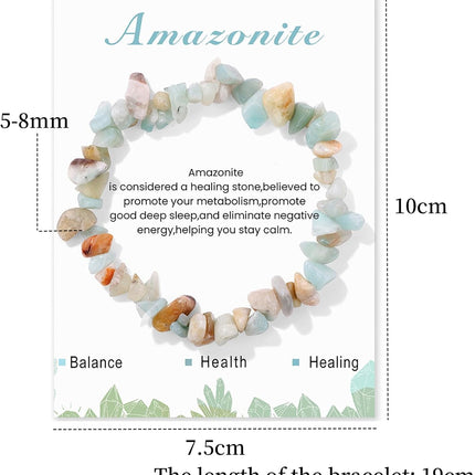 Crystal Bracelet for Women Handmade 8mm Raw Crystal Bracelets Natural Stone Bracelets Semi-Precious Gemstone Bracelets Stretch Healing Bracelet Jewelry Gifts for Women
