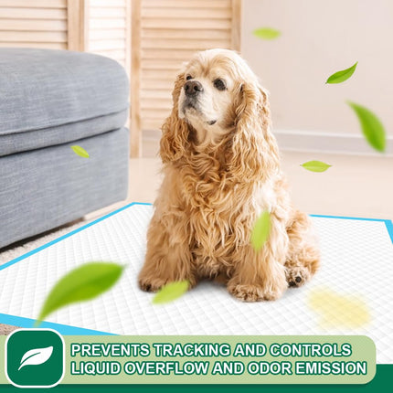 Tapetes para cachorros 22"x23" 100 unidades | Tapetes de entrenamiento para perros a prueba de fugas de 6 capas y súper absorbentes | Tapetes desechables para baño de cachorros, perros, gatos y conejos | Azul y blanco