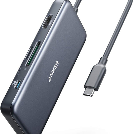 Anker USB C Hub, 7in1 Multi-Port USBC Hub with 4K HDMI, 85W PD, USB-C and 2 USB-A 5Gbps Data Ports, microSD and SD Card Reader, for MacBook Air, MacBook Pro, XPS, and More (Charger not Included)