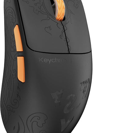 Keychron G3 8K Carbon Fiber Wireless Gaming Mouse, 30000 DPI - PAW 3950 Sensor, 44g Ultra-Lightweight, Wired/BT/2.4GHz, 160Hr Battery Life, 5 Programmable Buttons, Windows/Mac/Linux - Black