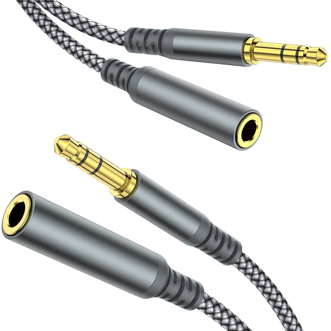 Headphone Extension Cable, [2-Pack, 3.3ft Hi-Fi ] 3.5mm Extension AudioMale to Female Aux Adapter Hi-Fi Sound Stereo