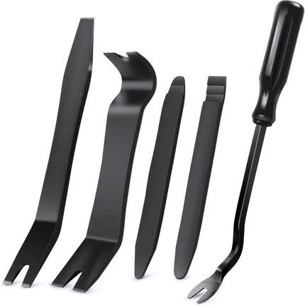 GOOACC 5 PCS Nylon Auto Trim Removal Tool Kit No-Scratch Removal Tool Kit for Car Clip Panel & Audio Dashboard Dismantle Black