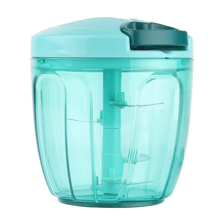 Manual Food Processor Vegetable Chopper, Portable Hand Pull String Garlic Mincer Onion Cutter for Veggies, Ginger, Fruits, Nuts, Herbs, etc., 500ml, Grey