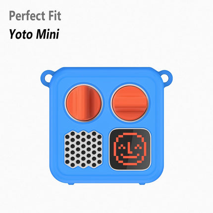 Geiomoo Silicone Case for YOTO Mini (2024 Edition), Soft Flexible Scratch Resistant Protective Cover with Lanyard (Blue)
