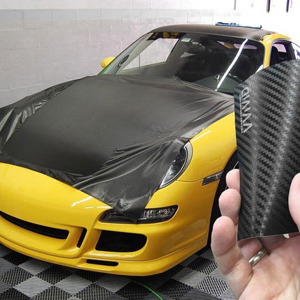 XPO Black Carbon Fiber 5ft x 1ft Car Wrap Vinyl Roll with Air Release