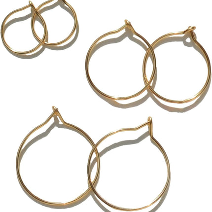 14k Real Gold Thin Hoop Earrings | Hoops Gold Hoop Earrings for Women Tiny Dainty 14 Karat Small Earring Hoops Mini Hugging Petite 14 Carat Wire Endless Skinny Earings Aretes Argollas Huggies Jewelry | Handmade in FL