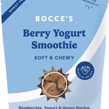 Bocce's Bakery PB Banana Chip + Berry Smoothie Dog Treat Bundle – Natural, Wheat-Free Soft & Chewy Cookies Made with Real Ingredients and Baked in The USA – 2 Pack Bundle