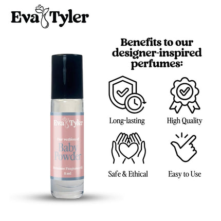 Baby Powder Premium Perfume Roll on | USA made | Long-lasting | Women's (Roll on 8ml)