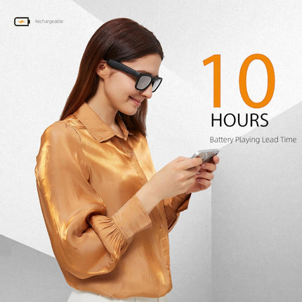 OhO sunshine Bluetooth Audio Sunglasses, Lightweight Open Ear Sport Glasses, 10H Playtime,Water Resistant with Voice Control