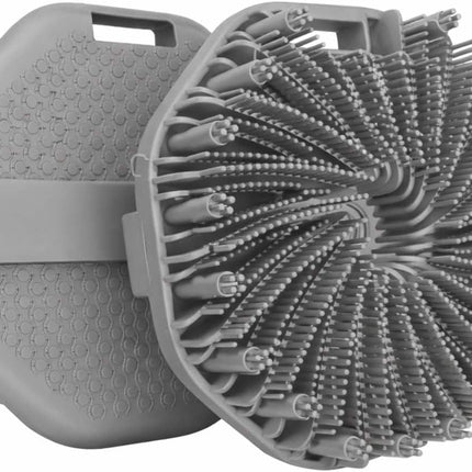 Silicone Body Scrubber for Men, Gentle Exfoliating Silicone Shower Scrubber, Eco-Friendly Silicone Loofah & Body Wash Scrubber for Sensitive Skin, Men’s Shower Scrubber (Gray)