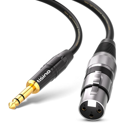 Cable de interconexión balanceado XLR hembra a jack TRS de 1/4 Inch (6.35mm) - Cable patch XLR a quarter inch - 15 Feet
