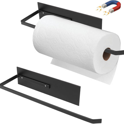 Portarrollos de papel magnético para refrigerador, soporte de pared para rollos de papel higiénico, organizador magnético para baño, despensa, RV y cocina
