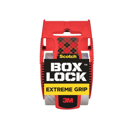 Scotch Box Lock Packing Tape, Clear, Extreme Grip Box Packaging Tape for Shipping and Mailing, 1.88 in x 22.2 yd, 1 Refill Roll