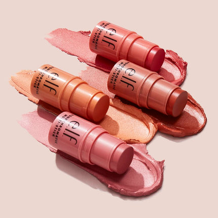 e.l.f. Monochromatic Multi Stick, Travel-Sized Luxuriously Creamy & Blendable Color For Eyes, Lips & Cheeks, Vegan & Cruelty-Free, Bronzed Cherry, 0.17 Oz