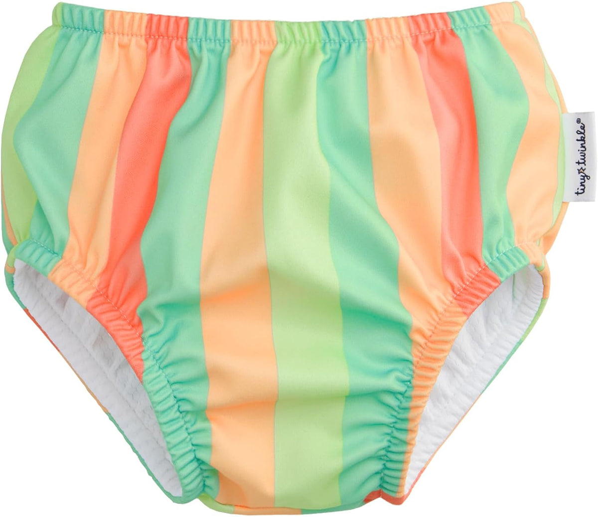 Pull-Up Reusable Swim Diapers 2-Pack | Waterproof UPF 50+ | Sherbet Stripes & Strawberries | 12-18M - photo 3