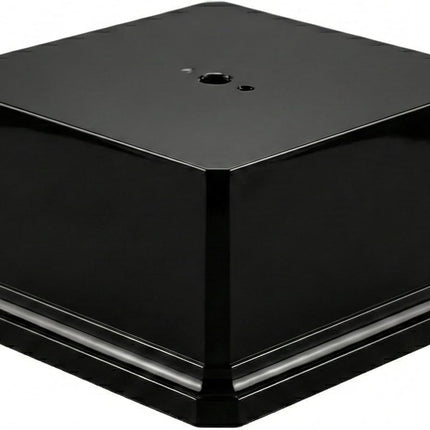 Premium Black Gloss Display Base – Weighted Square Pedestal for Trophies, Sculptures, 3D Prints, & Crafts – Heavy-Duty Riser Stand (4.5x4.5x2.5 inch)