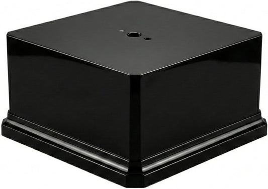 Premium Black Gloss Display Base – Weighted Square Pedestal for Trophies, Sculptures, 3D Prints, & Crafts – Heavy-Duty