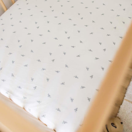 Burt's Bees Baby Essential Organic Cotton Fitted Crib Sheet, Breathable for Boy Girl Standard Crib & Toddler Mattresses