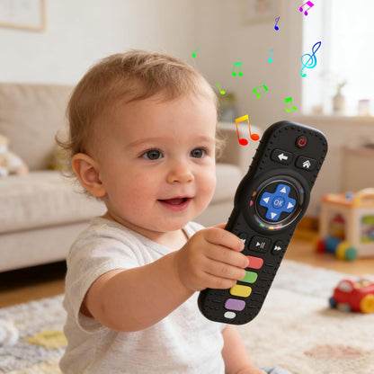 Black Silicone Baby Teether Remote Control Rattle Toy - photo 2