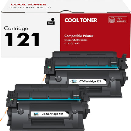 121 Black Toner Cartridge 2-Pack 121 Toner Cartridge High Yield Compatible Replacement for Canon 121 Black Toner Cartreidge CRG-121 CRG121 CRG 121 for Canon imageCLASS D1620 D1650 1620 1650 Printer