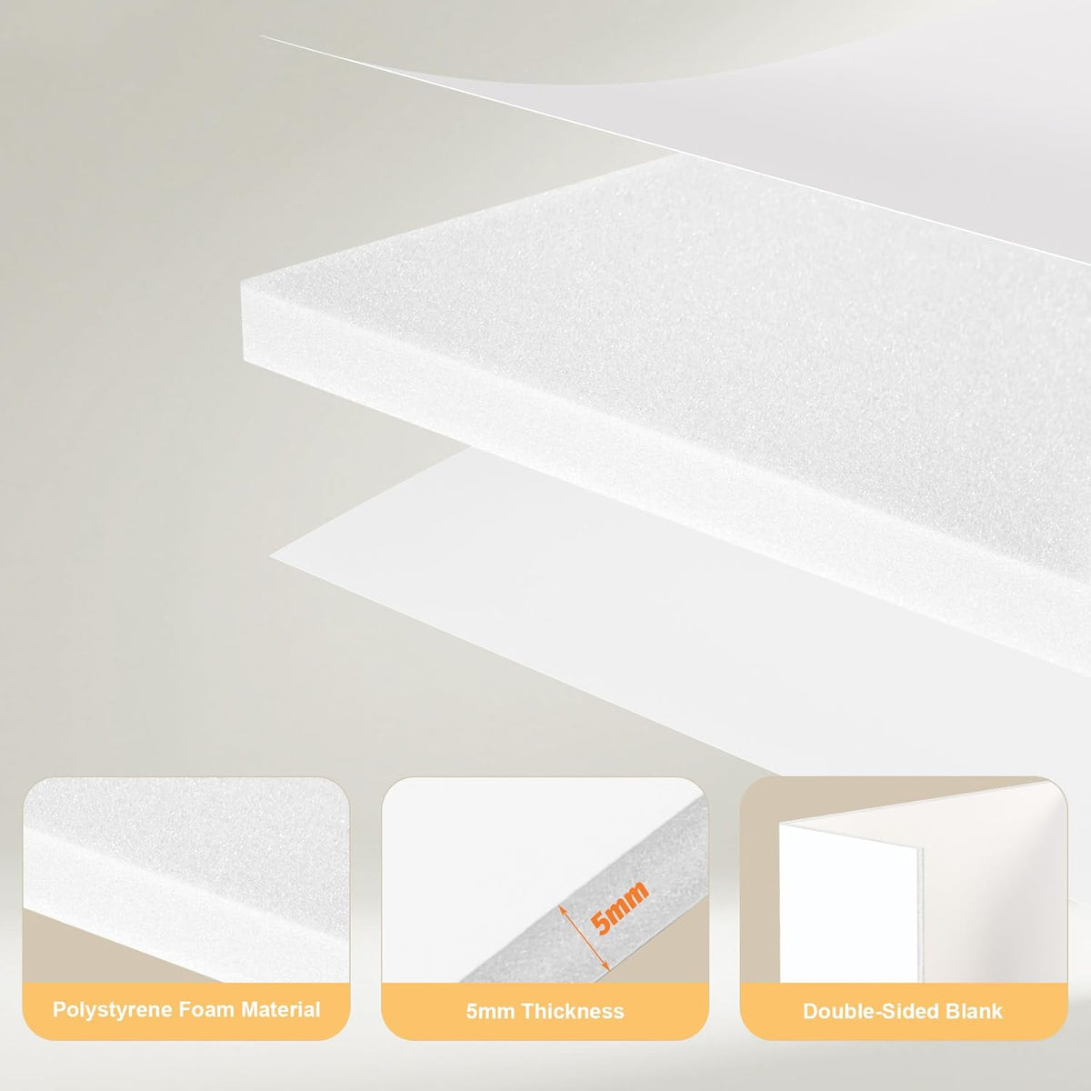 2 Pack 36" x 48" White Trifold Poster Board Foam Core - photo 4