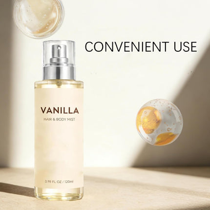 Vanilla Beach Hair & Body Mist, Vanilla Beach Hair And Body Mist Perfume Spray For Women, Warm Vanilla & Coconut, Long-Lasting Fragrance (1pcs)
