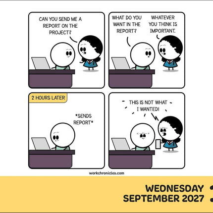 Work Chronicles 2027 Day-to-Day Calendar