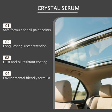 2PCS 100ML PTZ Crystal Serum – Advanced Graphene Ceramic Coating for Cars,9H Graphene Coating for Auto Car Detailing, High Gloss Crystal Coating for Car Lovers & Detailers