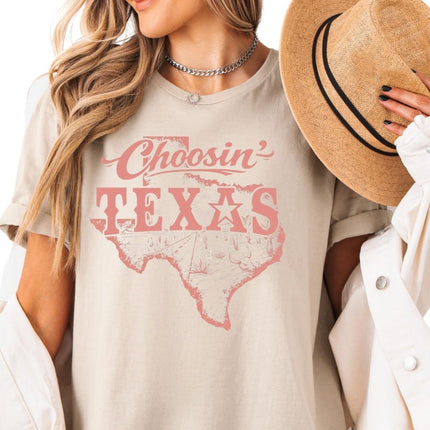 Choosin' Texas Tshirt, Ella’s Fellas Club Shirt, Western Texas Shirt, Pride Wear Outfit, Texas Lover Gift, Country Lifestyle Top, Chosen Texas Shirt
