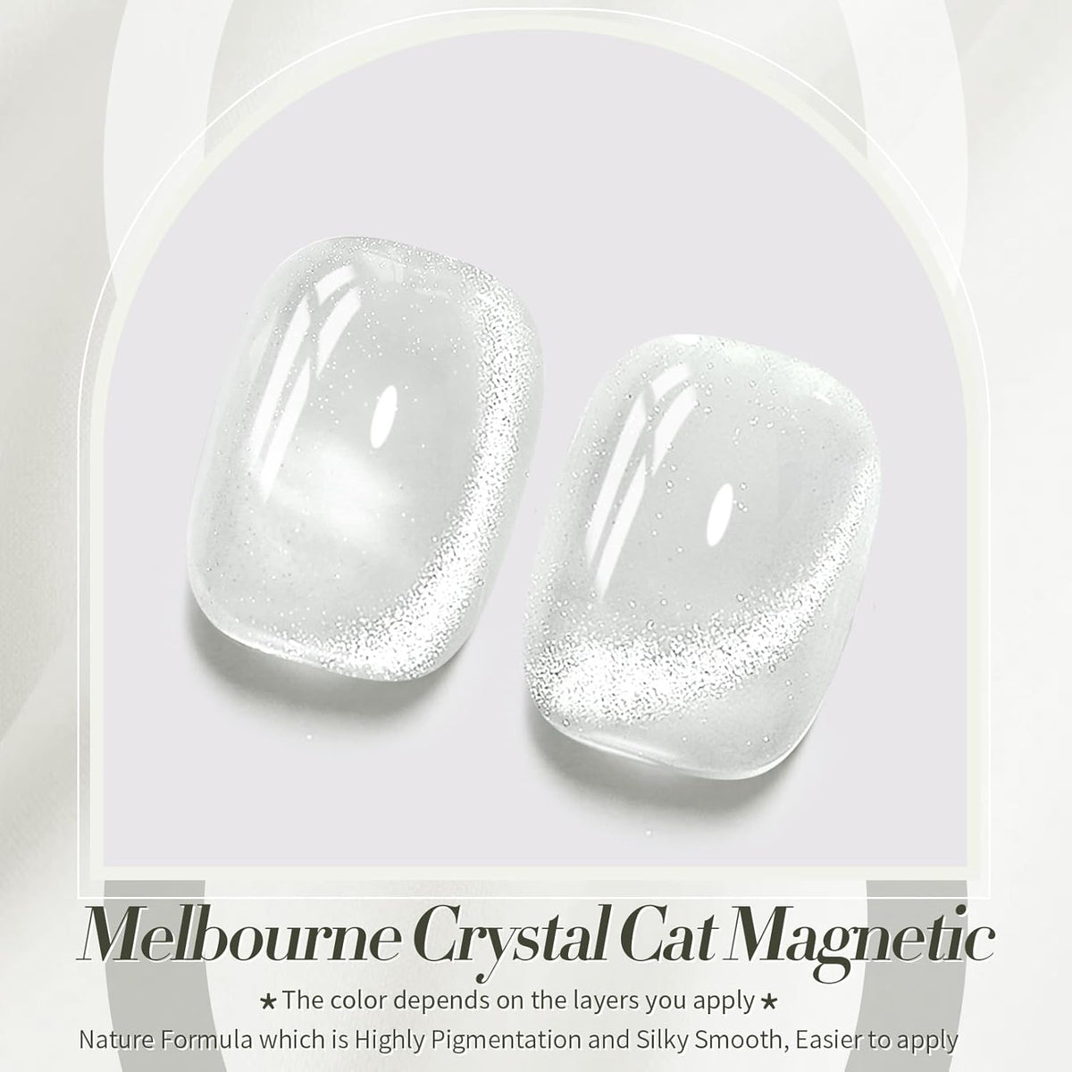 Milky White Cat Eye Magnetic Gel Nail Polish, 15ML - photo 2