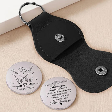Funny Couple Pocket Hugs, I Choose You And I'll Choose You Custom Couple Holding Hand Pocket Hugs For Husband Wife, Valentines Day Gifts For Him Her, Anniversary Wedding Engagement Gifts For Women Men