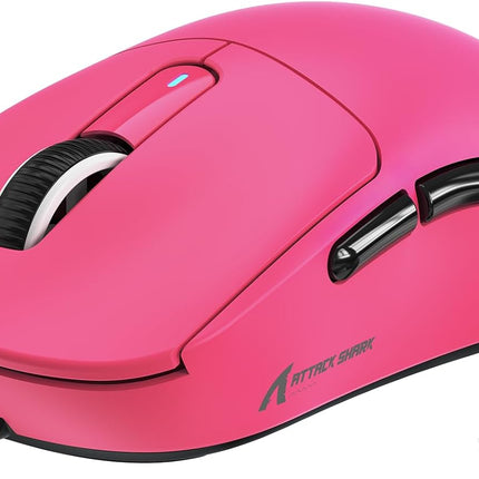 ATTACK SHARK X3 Wireless Gaming Mouse, 49g Ergonomic Computer Mouse, Triple Modes PAW3395 26K DPI Optical Sensor, 200h Battery Life, Programmable Buttons, Gaming Accessories for PC/Laptop/Mac (Berry)