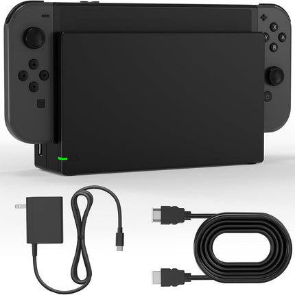 Dock Station for Nintendo Switch/Switch OLED, Replacement 3-in-1 TV Dock Set with Original IC Module, AC Charger & High-Speed HDMI Cable for 1080P HD Output（Not Compatible with Sw 2）
