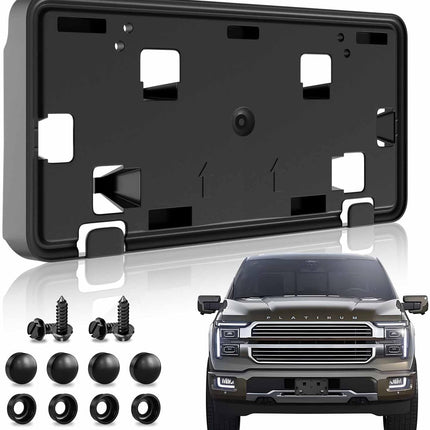 License Plate Bracket for 2024 2025 Ford F-150 Accessories, Front Bumper Mount Frame Holder No-Drill fits 2.7L 3.0L 3.5L RL3Z-17A385-BA