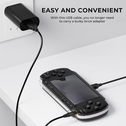 Mugust 2-in-1 PSP Charger Cable, Replacement Charger PSP PlayStation Portable Power Cord for Sony PSP 1000 2000 3000 Series USB Data Cable & Charging Cord