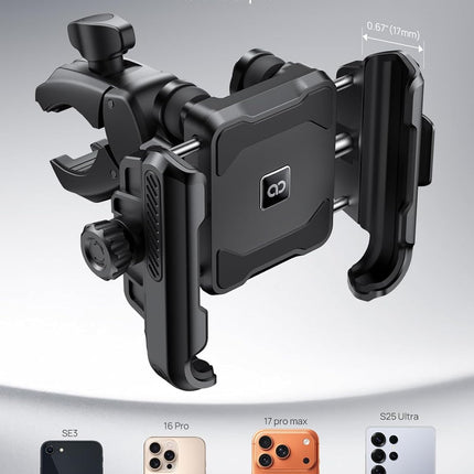 Lamicall Motorcycle Bike Phone Mount - [Upgrade Vibration Dampener] [Camera Friendly] Bike Phone Holder Handlebar Clamp, Bicycle Cell Phone Mount, iPhone 17 16 Pro Max, Galaxy S25 Ultra, 6-7.2" Phones
