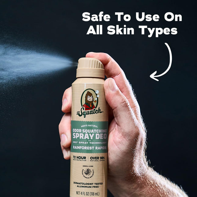 Natural Men’s Spray Deodorant, Aluminum-Free Quick Dry, 4 oz, 2-Pack